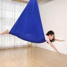 (blue)Aerial Yoga Swing Set Anti Gravity Yoga Hammock Yoga Indoor Inversion
