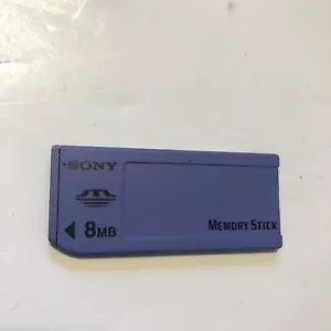 Genuine Sony Memory Stick 8MB MEGABYTE MSA-8A Camera Memory Card - Picture 1 of 2