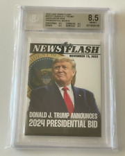 2022 Leaf NEWS FLASH Donald Trump 2024 Election President BGS 8.5 Print Run 910