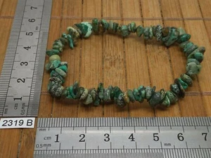 Bracelet baroque vraie TURQUOISE d'Afrique naturelle (pas howlite teinté) chips - Picture 1 of 2