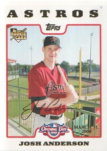2008 Topps Opening Day Baseball Gold #210 Josh Anderson /2199