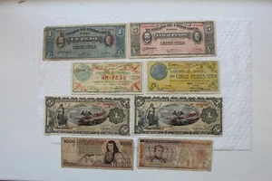 Mexiko Banknoten, insgesamt 8, 1P, 5P Oaxaca, 1P, 5P, Chihuahua, 1P 1914, 1000P/5000 - Bild 1 von 8