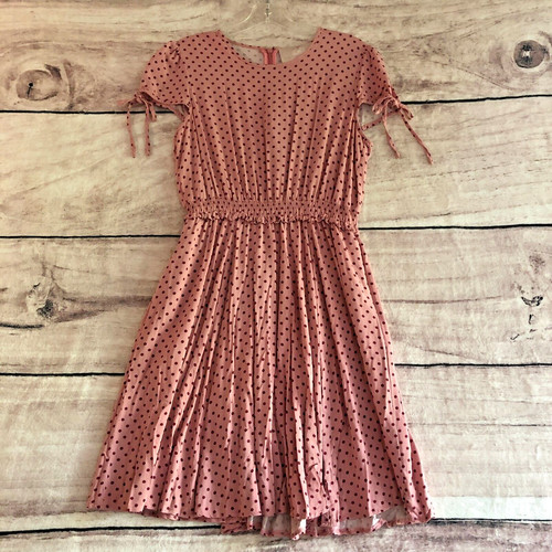 VALENTINO Abito Gal Meets Glam 10P rosa corinne a pois rayon tasche pin up rockabilly