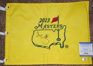 ADAM SCOTT Signed 2013 MASTERS PIN FLAG *2013 CHAMPION *PSA COA - Picture 1 of 3