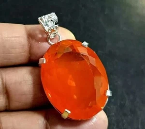 Certified 95.30 Natural Oval Cut Welo Opal 925 Silver Pendant Loose Gemstone - Picture 1 of 6