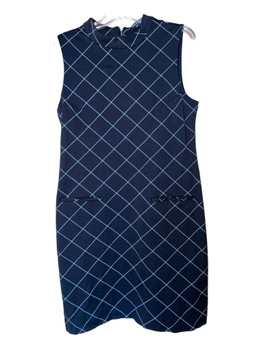 VETEMENTS Abito tubino smanicato Sharagano Ponte finestrino elasticizzato nero taglia 14 carriera