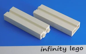8 LEGO White Brick 1 x 2 x 5 with Groove (88393) - 8 Pieces - Bild 1 von 2