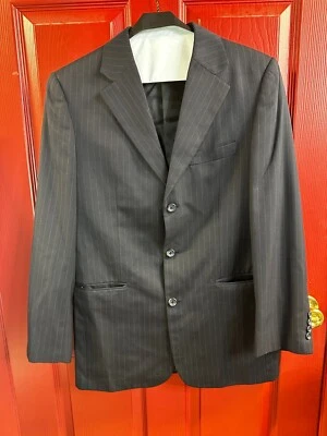 Merona Men's Business Pinstriped Coat Blazer Jacket Suit Gray Lining Size 38R - Image 1 of 4