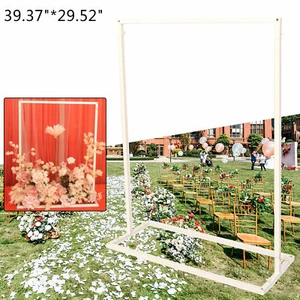 1×0.75M Metal Arch Frame White Background Stand for Wedding Birthday Party Decor - Picture 1 of 12