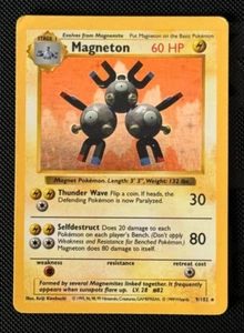 Magneton Holo Shadowless 9/102 Pokemon Base Set WOTC Card - Picture 1 of 9
