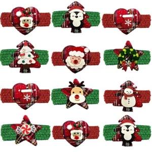 30Pcs Christmas Style Elastic Band Dog Bowtie Necktie Collar Grooming Supplies - Picture 1 of 10