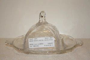 Heisey Orchid crystal Butter Dish with Lid - Picture 1 of 9