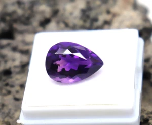 Rare Found Purple Tanzanite Gemstone High Quality Tanzanite Certified Pear Cut - Picture 1 of 10