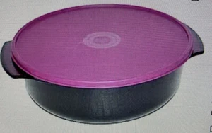Tupperware Stack Cooker Microwave 1 3/4 Qt. Casserole Dish & Seal Purple New - Picture 1 of 1