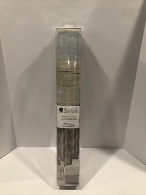 RoomMates RMK10840WP 20,5 дюйма x 16,5 фута синяя прибрежная выветренная доска кожура/палочка - Изображение 1 из 4