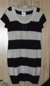 NEW WITH TAGS-JUNIORS PINK REPUBLIC SWEATER DRESS-BLACK & KHAKI-SIZE XL - Picture 1 of 7