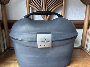 Samsonite Vanity Case Hard Shell Charcoal Grey Beauty Makeup Travel Lock - Picture 1 of 16