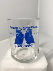 Vintage 90s Westgate Mall Fremantle WA Forever in Blue Jeans Glass Mug - Foto 1 di 5