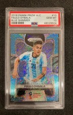 2018 Panini Prizm World Cup Paulo Dybala #10 Blue Shimmer 1/5 Argentina PSA 10