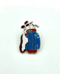Pin Enemel firmado por C. Sanders - Bolsa de golf palos caddy azul - Imagen 1 de 4
