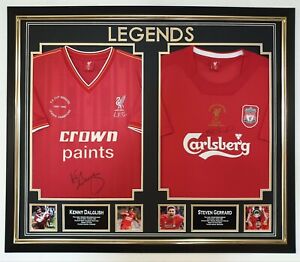 STEVEN GERRARD and Kenny Dalglish of Liverpool Signed Shirt Autographed Jersey