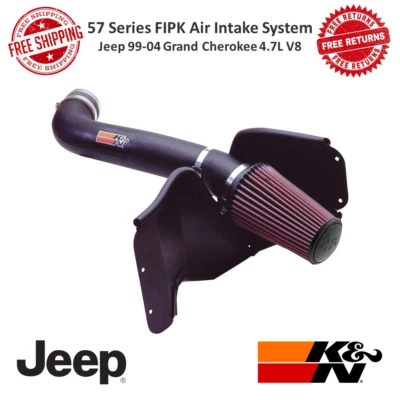Sistema de admisión de aire HDPE K&N serie 57 FIPK Gen II para Jeep Grand Cherokee 1999-04 Foto 1 de 4