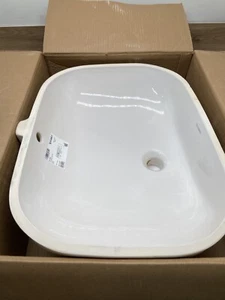 Duravit 0338560000 D-Code Rectangular Undermount Bathroom Sink w Overflow *READ - Picture 1 of 8