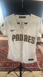 Nike Manny Machado San Diego Padres 2022 AllStar Game Jersey White Gold W Medium - Picture 1 of 4