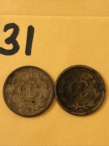 Mexico 1920 & 1922 - 1 Centavo - Scarce - Key Dates - KM #415 - World Coins - Picture 1 of 5