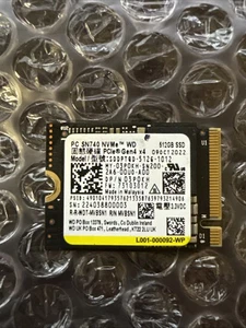 WD PC SN740 512GB NVMe Gen4 M.2 2230 SSD SDBPTQD-512G-1012 Dell 03POKH - getestet - Bild 1 von 1