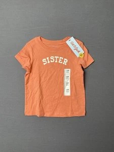 Cat & jack Girls' T shirt Short sleeve Graphic SISTER Size 18M - Picture 1 of 12