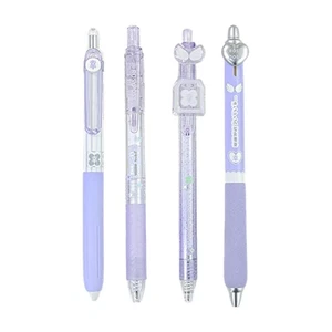 4PCS Retractable Gel Pen 0.5MM Tip Black Inks for Writing Journaling Note Taking - Picture 1 of 7