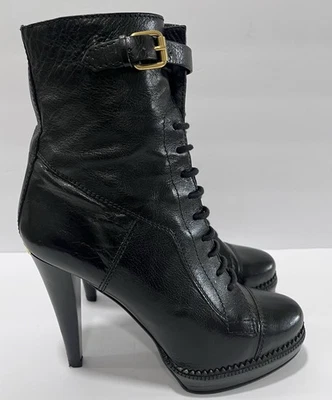 Burberry Brogue Botas con Cordones Botines Negros Hechos en Italia Talla - EE. UU. 7/UE 37 Foto 1 de 4