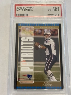 2005 Bowman Rookie Card #222 MATT CASSEL - PATRIOTS - USC - PSA GRADED - Image 1 of 4