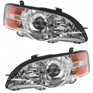 For Subaru Outback Headlight 2006 2007 Pair Passenger and Driver Side Chrome - Imagen 1 de 5