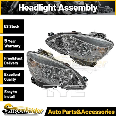 Левая правая фара в сборе TYC 2 шт. для Mercedes-Benz C230 2008-2009 - Изображение 1 из 4