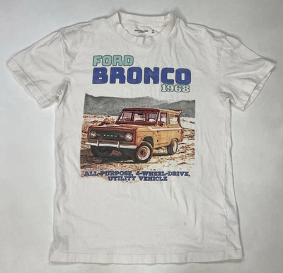 Camiseta Abercrombie & Fitch Ford Bronco 1968 Retro Gráfica Hombres Mediana Marfil Foto 1 de 4