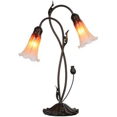 Abajur de mesa L10698 flor lírio vidro soprado acento para sala de estar quarto decoração... - Imagem 1 de 4