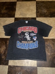 47' VINTAGE TUBULAR Chicago World Series Champions White Sox T-Shirt Men: XL - Picture 1 of 7