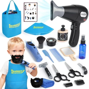 Barber Shop Spielzeug zum Spielen, Kinder Friseursalon Spielzeug, Kinder Rasierset für Jungen Ag - Bild 1 von 2