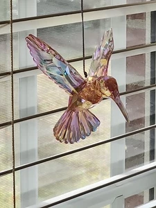 NEW Hummingbird Ornament PINK Iridescent Acrylic Real-Shape Wings for Christmas - Picture 1 of 6