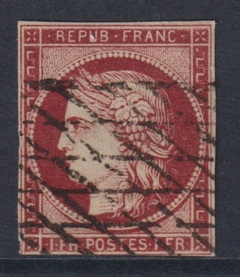 France 1849 YV 6 CANC F/VF / CAT VALUE $1050 - Image 1 of 2