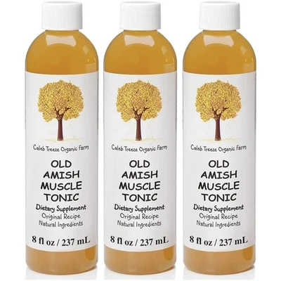30- Fornecimento de tônico muscular antigo Amish - Alívio de cãibras nas pernas e nos pés - Pacote com 3 - Imagem 1 de 4