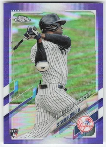 Actualización cromada Topps 2021 #USC41 refractor púrpura floral Estevan - Imagen 1 de 2