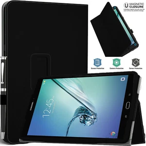 Samsung Galaxy Tab S2 9.7 Flip Case Magnetic Leather Cover Smart SM-T810 SM-T815 - Picture 1 of 12