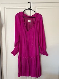 Anthropologie Womens 1X Fuschia dress knee length - Picture 1 of 2