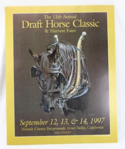 Póster 11th Annual Draft Horse Classic & Harvest Faire septiembre 1997 CA Steiner - Imagen 1 de 5