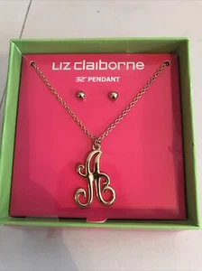 Juego de Collares y Pendientes Liz Claiborne Letra A Talla Única Ret$18 (5hmbx-59-8) - Imagen 1 de 3