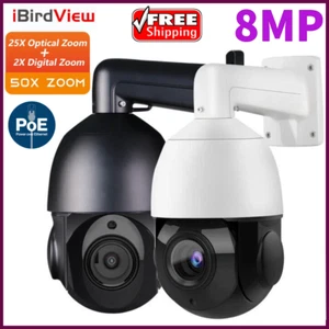 iBirdView Hikvision Compatible 8MP 4K 50XZoom POE PTZ Camera Auto-Tracking 80M - Picture 1 of 28