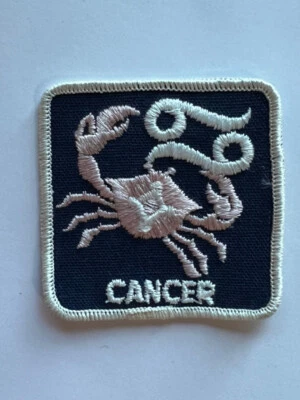 VINTAGE CANCER ZODIAC SIGN ZODIAC SYMBOL CRAB COLLECTIBLE PATCH - Image 1 of 2